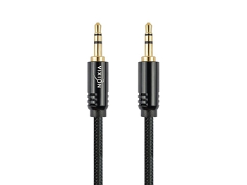 Аудио кабель (AUX) Vixion Y-20 (выход 3.5 выход 3.5), 1 метр, черный