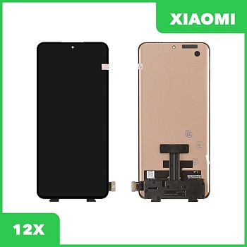 LCD дисплей для Xiaomi 12X в сборе с тачскрином, 100% оригинал (черный)
