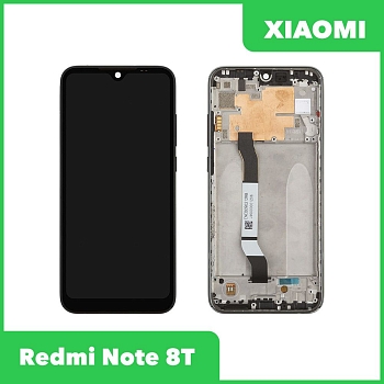 LCD дисплей для Xiaomi Redmi Note 8T с тачскрином, оригинал в рамке (черный)