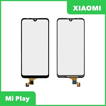 Сенсорное стекло (тачскрин) для Xiaomi Mi Play, черный