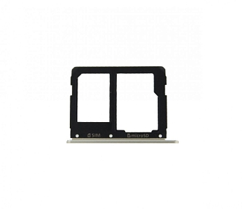 Держатель (лоток) SIM-карты для Samsung Galaxy A7 (A710F), белый (2 SIM карта)