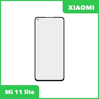 Стекло + OCA пленка для переклейки Xiaomi Mi 11 Lite, черный