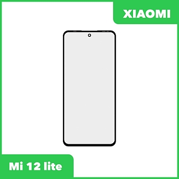 Стекло + OCA пленка для переклейки Xiaomi Mi 12 lite (черный)
