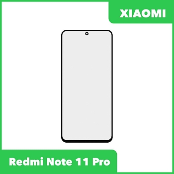 Стекло + OCA пленка для переклейки Xiaomi Redmi Note 11 Pro (черный)