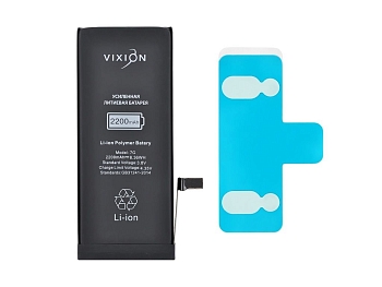 Аккумулятор (батарея) Vixion для телефона Apple iPhone 7, усиленная 2200мАч, с монтажным скотчем