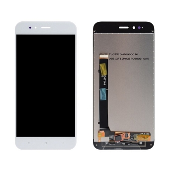 Дисплей Xiaomi Mi A1, Mi 5X (MDG2) в рамке (белый) ориг 100%