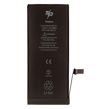 Аккумулятор (батарея) для телефона iPhone 7 ZeepDeep +17% увеличенной емкости: батарея 2300 mAh, монтажные стикеры, прокладка дисплея