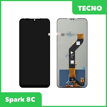 LCD дисплей для Tecno Spark 8C в сборе с тачскрином (черный)