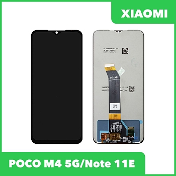 LCD дисплей для Xiaomi POCO M4 5G, Note 11E в сборе с тачскрином (черный)