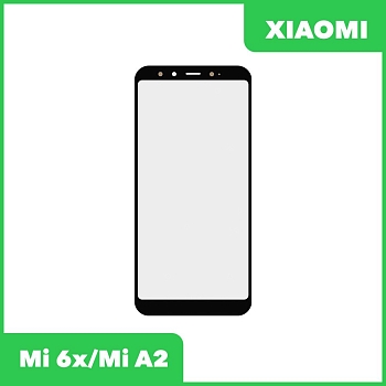 Стекло для переклейки дисплея Xiaomi Mi 6x, Mi A2, черный