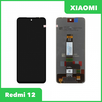 LCD дисплей для Xiaomi Redmi 12 с тачскрином (черный) 100% оригинал