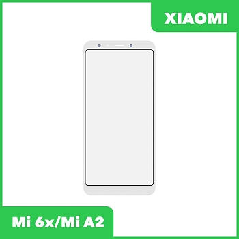 Стекло + OCA пленка для переклейки Xiaomi Mi 6x, Mi A2, белый