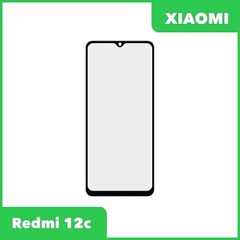 Стекло + OCA пленка для переклейки Xiaomi Redmi 12c (черный)