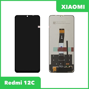 LCD дисплей для Xiaomi Redmi 12C в сборе с тачскрином, 100% оригинал (черный)